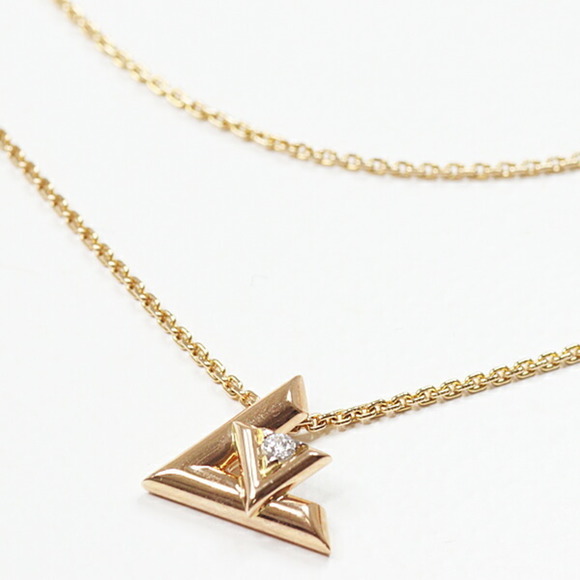 LOUIS VUITTON Gold Diamond Necklace - Picture 1 of 6